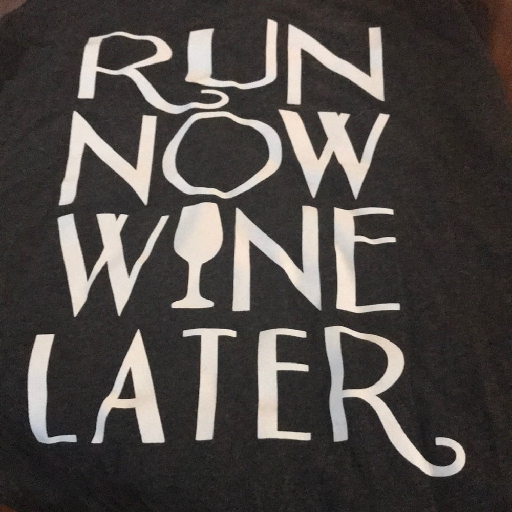 “Run now Wine later” tank top